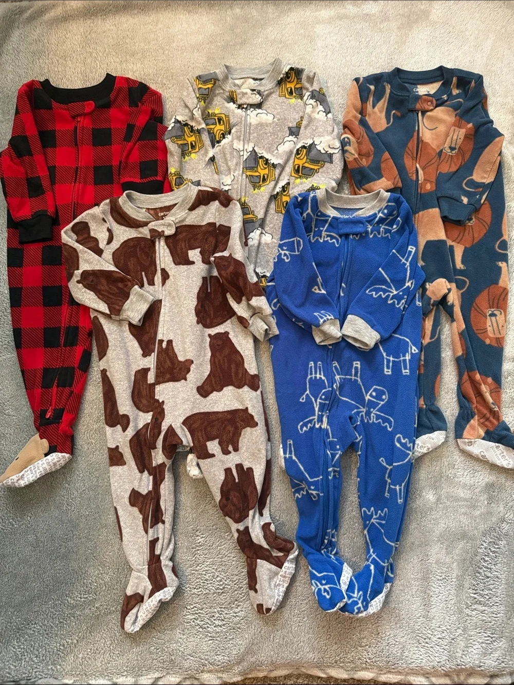 Carters One-Piece Footed Pajamas - Animal Print